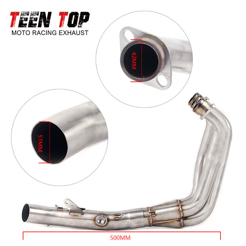 High Quality Motorcycle Exhaust System Muffler For MT09 FZ09 XSR900 Stainless steel Exhaust Pipe Header 2014-2020