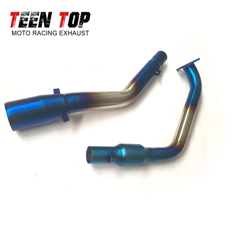 Motorcycles Exhaust Header Pipe For R15 V3/R125/MT125 Connect Motor van Muffler Exhaust Pipe With cataly 51mm