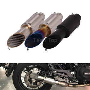 Universal Motor Bike Exhaust Muffler with Catalyst Inside for KTM250 RC390 Ninja250 Z400 R3 R6 GSXR600Motorbike Exhaust Silencer