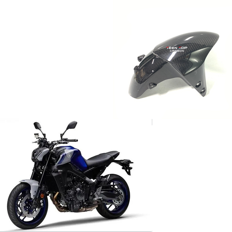 3KCarbon Fiber Motorcycle Body Parts Front Mudguard Fender protector Motorcycle For MT09  in 2021+