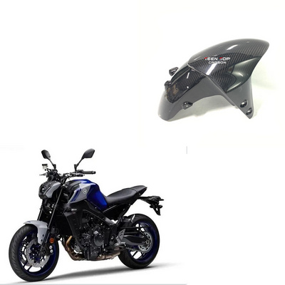 3KCarbon Fiber Motorcycle Body Parts Front Mudguard Fender protector Motorcycle For MT09  in 2021+