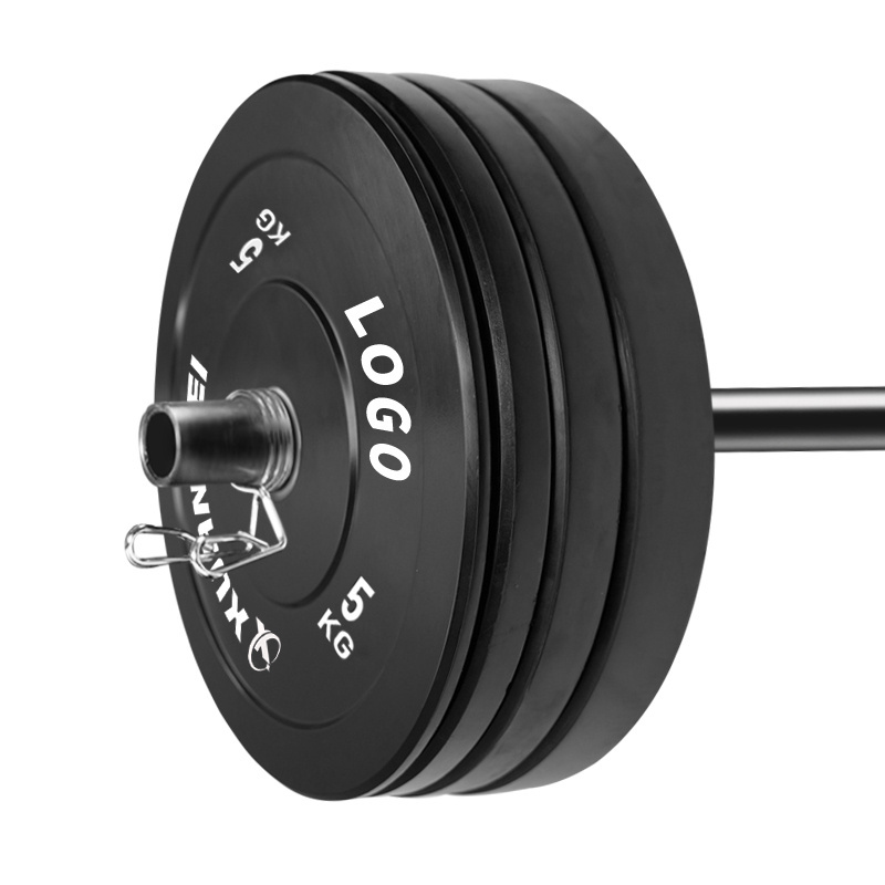 Durable Cheap Round Custom Logo Meatal Cast Iron Chromed Rubber Barbell Weight Lifting Plates For Gym Commercial Sale