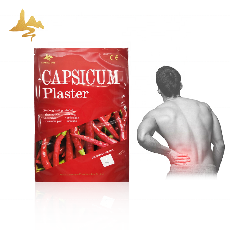 Wholesale Medical Suppliers Herbal Heat Capsaicin Patch Adhesive Porous Red Capsicum Plaster For Knee Arthritis Pain Relief