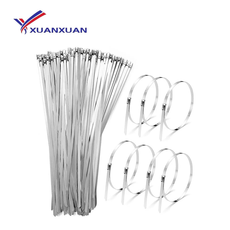 Stainless Steel Cable Tie Wholesale Self locking Zip Ties, 304/316 Metal Cable Ties Stainless Steel Hose Clamp