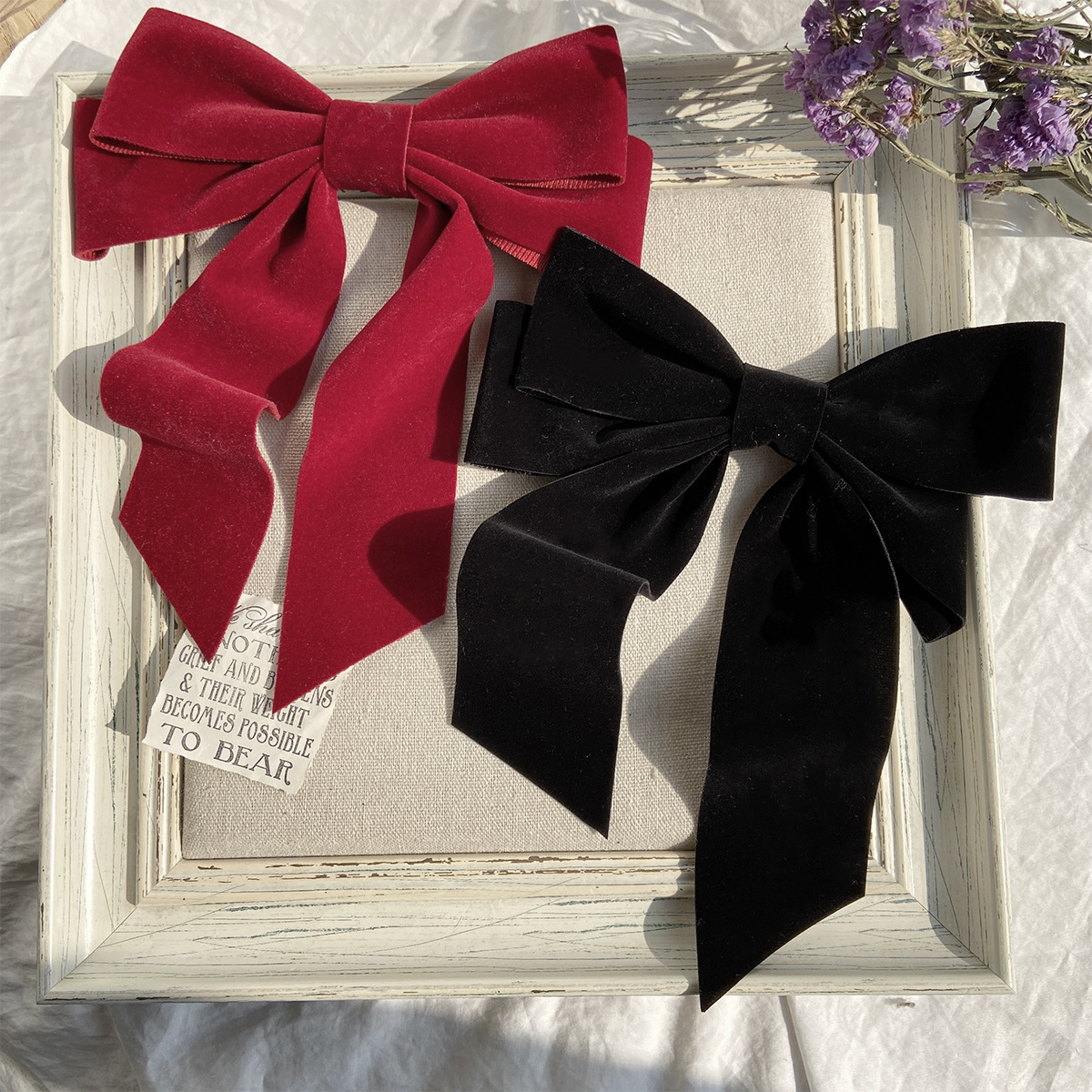 Oversize Velvet Bow Hair Clip Hairpins For Women Girls Black Red Big Bowknot Barrette Hairgrip Hair Jewelry Accessories