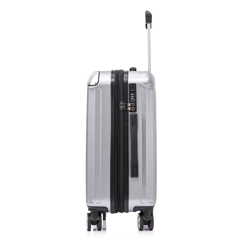 Classical Silver Abs Trolley Bags Travel Bags Suitcase Luggage With 360 Rotating 8 Spinner Wheels