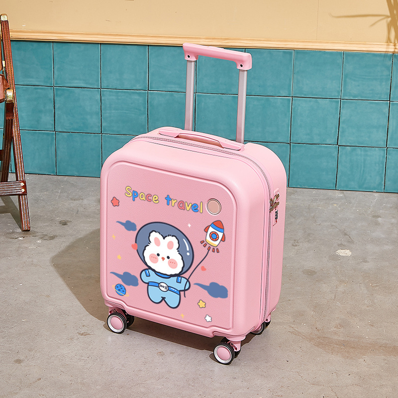 Kids Cartoon Pattern Mini Wheels Travel Trolley Bag Abs Luggage Suitcase Case For Outdoors