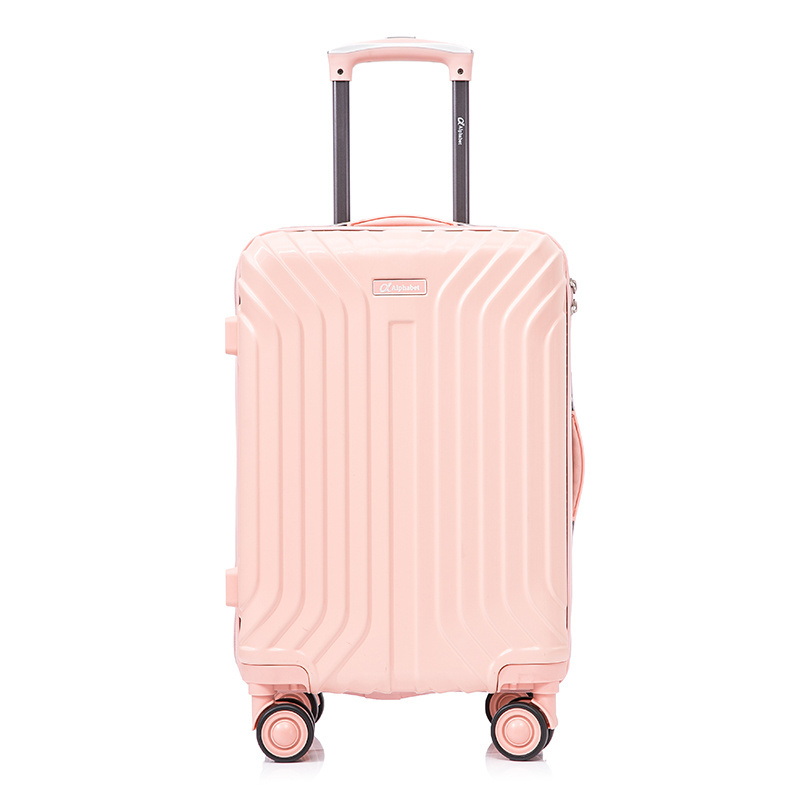 High Quality Abs Pink Women Trolley Bags Travel Suitcase 3 Pcs Luggage Set For Girl