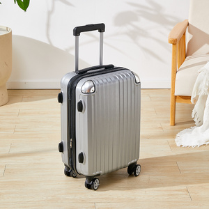 Classical Silver Abs Trolley Bags Travel Bags Suitcase Luggage With 360 Rotating 8 Spinner Wheels