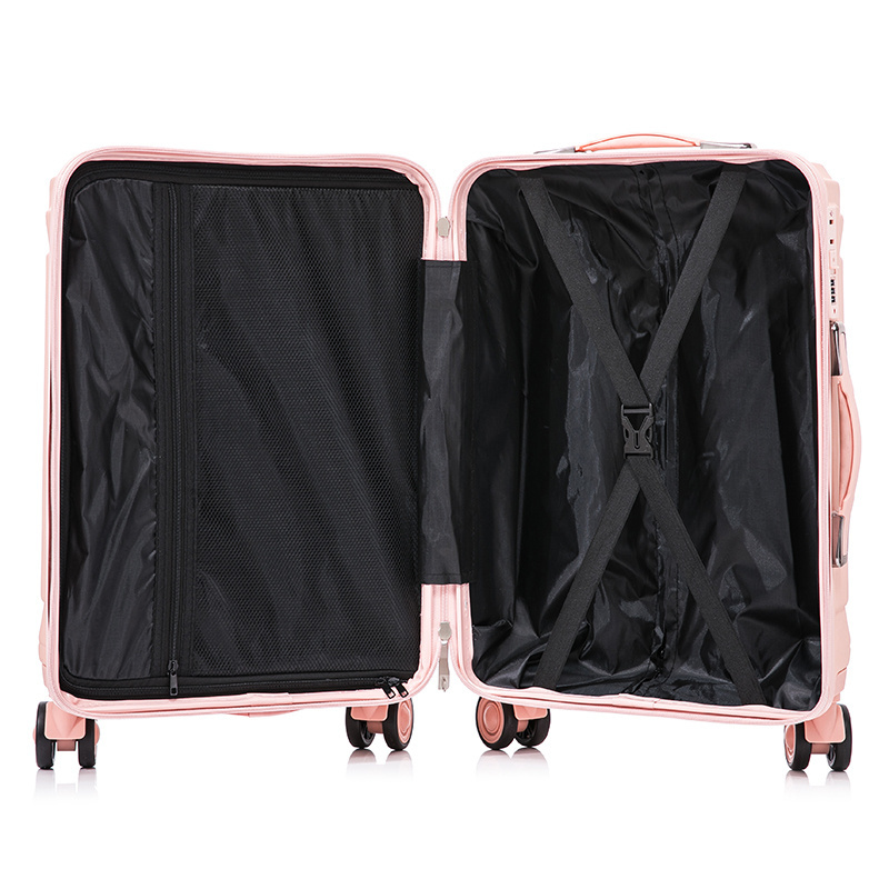 High Quality Abs Pink Women Trolley Bags Travel Suitcase 3 Pcs Luggage Set For Girl