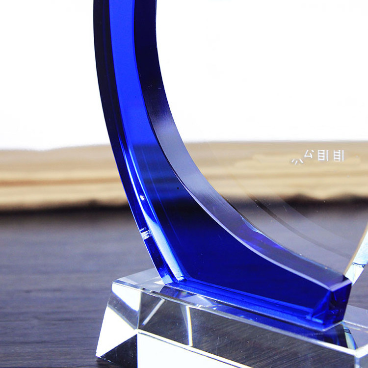 Hot sale customized crystal plaque glass trophy award