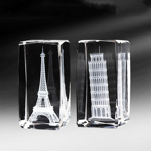 3d laser  crystal  glass cube of sailing boat ship vessel cruise  model design  crystal glass model