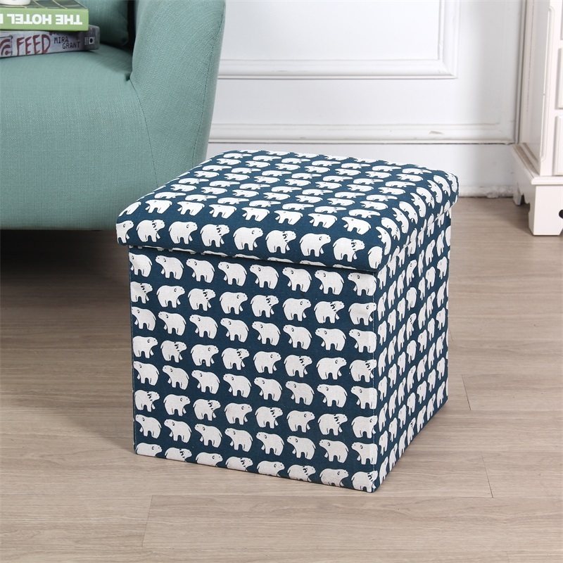 irregular printing storage chair and collapsible stool foldable seats great print ottoman bench living outdoor packing room type