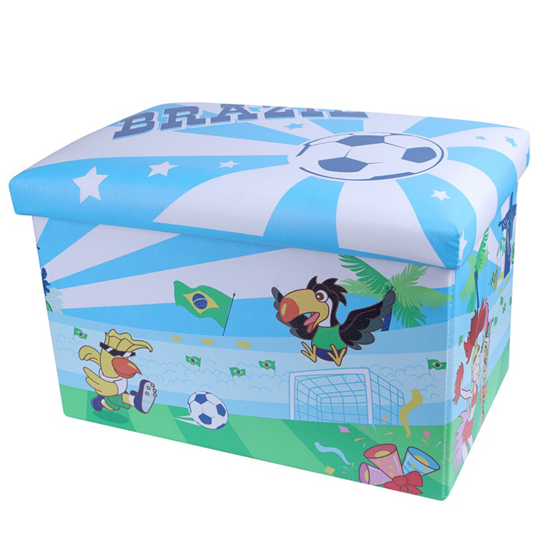 MDF Toy storage stool and fun collapsible  ottoman huge cloths hot selling living kid ottoman