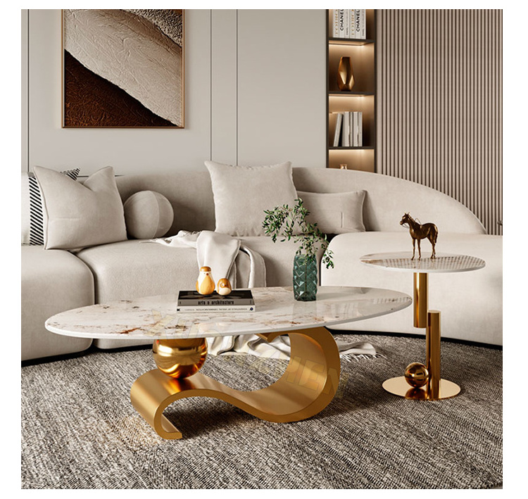 Living room furniture new design italian centre table turkish furniture modern luxury coffee table set marble coffee table