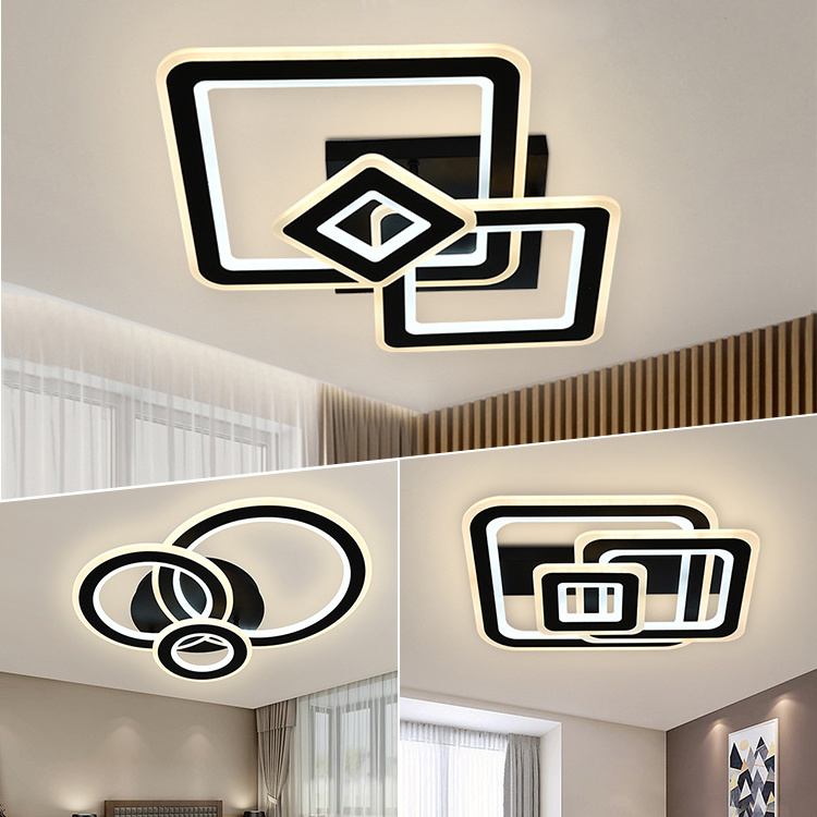 HUIQI Nordic Modern Hallway Home Indoor Design Aluminum Furniture 210W Led Ceiling Light