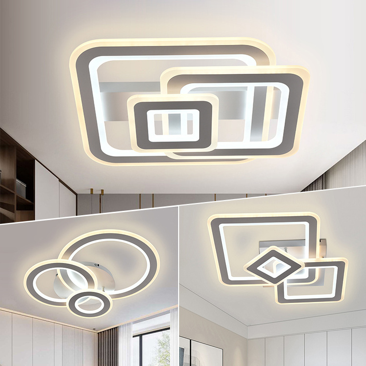 HUIQI Nordic Modern Hallway Home Indoor Design Aluminum Furniture 210W Led Ceiling Light