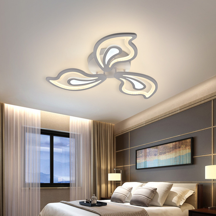 HUIQI Modern Romantic Flower Acyclic Lamp Dimmable Lighting Living Dining Room Indoor Home 252W Led Ceiling Light