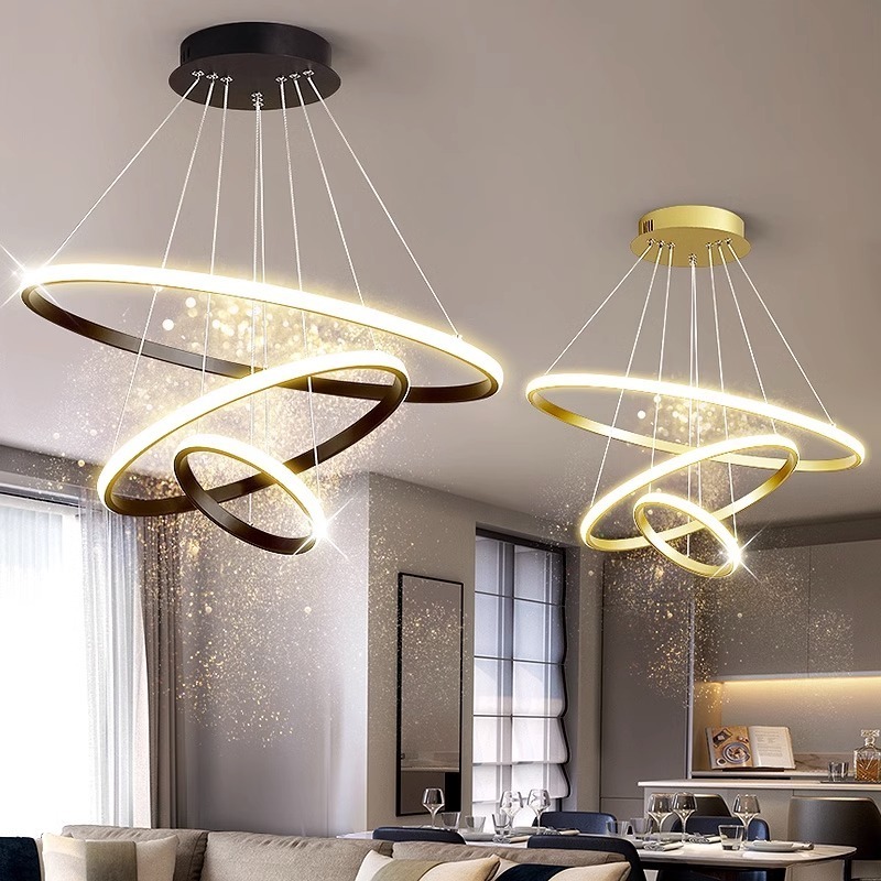 Modern LED Chandelier hanging lamp Dimmable Contemporary Creative Design Adjustable Hanging Lamp Chandelier Pendant Light