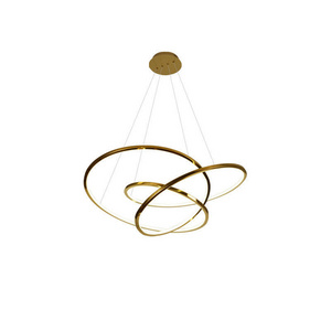 Modern Circle Chandelier Lighting Round Ring Gold Chandelier light For Hotel Dining Room Lamp Living Room Simple Decorate Lamp