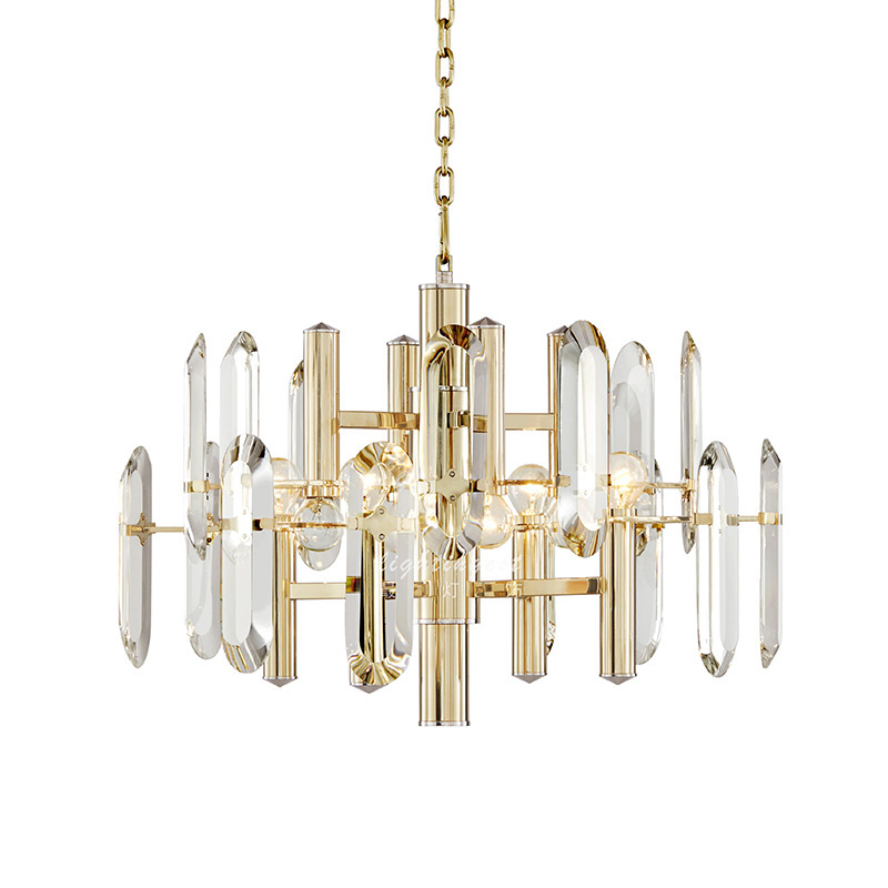 Living room Modern Luxury Crystal Pendant Light & Big Crystal Chandelier for the Dining room gold