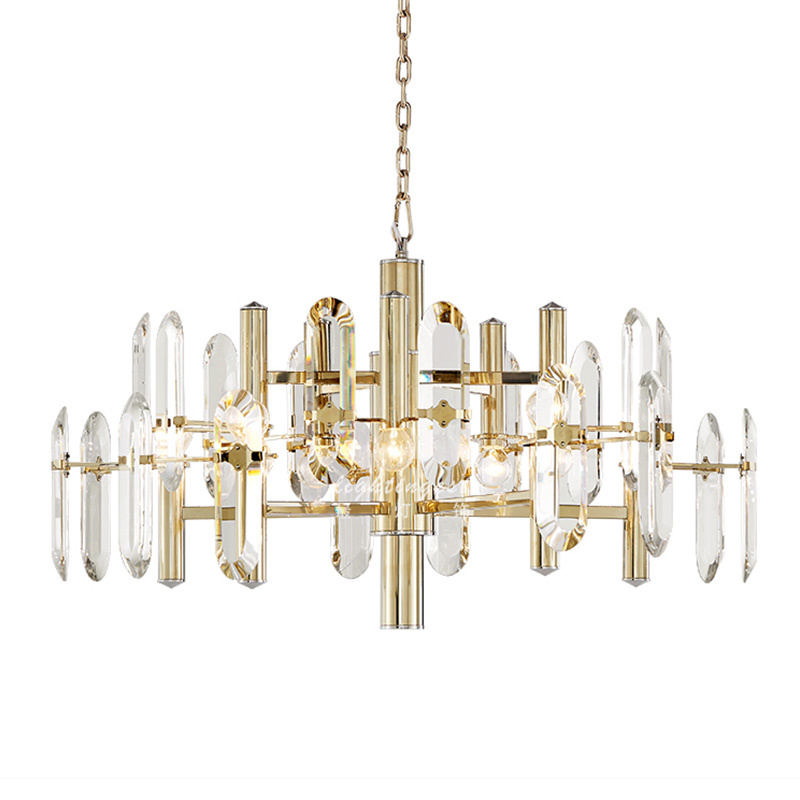 Living room Modern Luxury Crystal Pendant Light & Big Crystal Chandelier for the Dining room gold