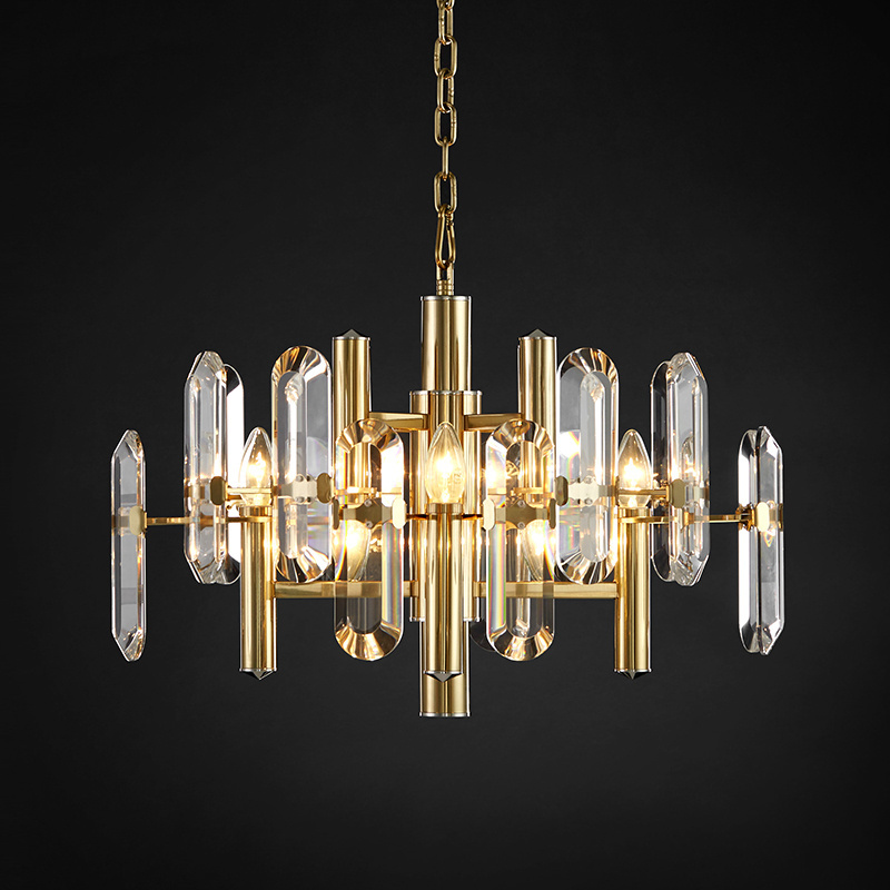 Living room Modern Luxury Crystal Pendant Light & Big Crystal Chandelier for the Dining room gold