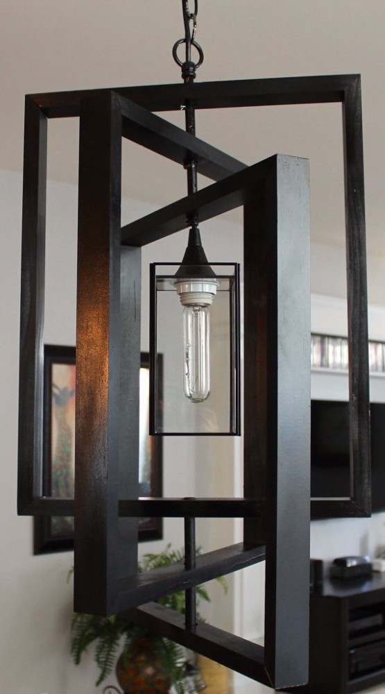 6.3-13 Geometric Rectangular Midcentury Modern Chandelier Pendant Light