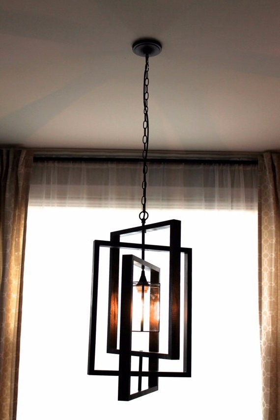 6.3-13 Geometric Rectangular Midcentury Modern Chandelier Pendant Light