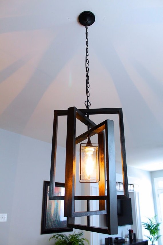 6.3-13 Geometric Rectangular Midcentury Modern Chandelier Pendant Light