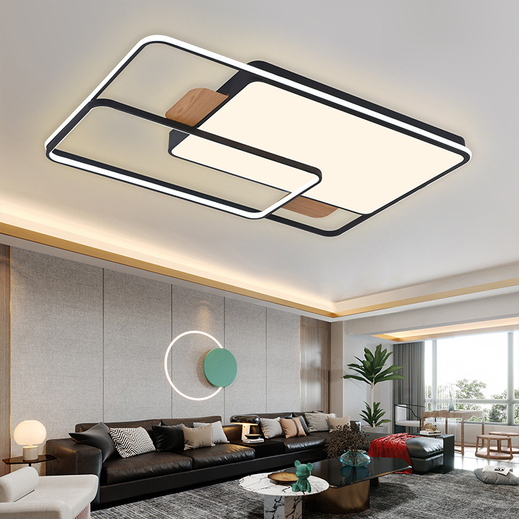 Energy Saving Square Luxury Modern Design Living Room Ceiling Lamps Acrylic Flush Mount Smare Home Led Ceiling Light