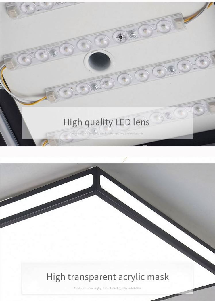 220V White Lamp Modern Flush Mount 24W 36W Led Aisle Lamps Fixture Square Ceiling Light For Kitchen Bedroom Hallway