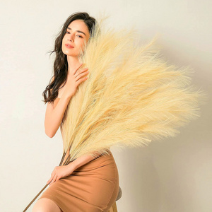 Wholesale Wedding Home Decoration Boho Style Large Long Reed Branch Artificial Faux Pampas Grass