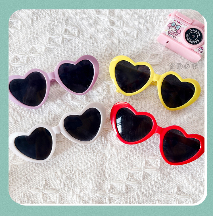 Creative Heart Shape Pet Accessories  Cute Decorative Sunglasses for Cat Dog Baby