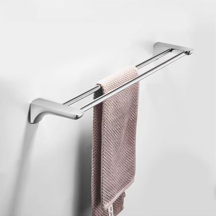 modern  SUS304 towel rack Towel Rack for Bathroom Towel Storage Wall Mounted Shelf with Bar Hooks No Assembly Required