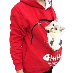 Dog Pet Paw Lover Cuddle Pouch Sweatshirt Pocket Animal Hoodie with Ears