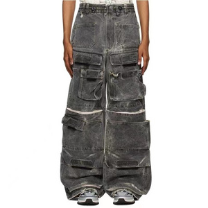 OEM Cargo Hombre Pockets Trousers Baggy Acid Washed Pants Men's Vintage Denim jeans