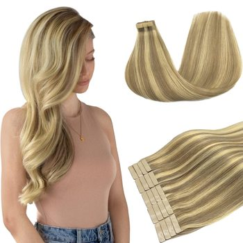 Human Hair extension Brazilian Remy Seamless Double Drawn Tape clip  In Hair Extensions 100% Human Hairs