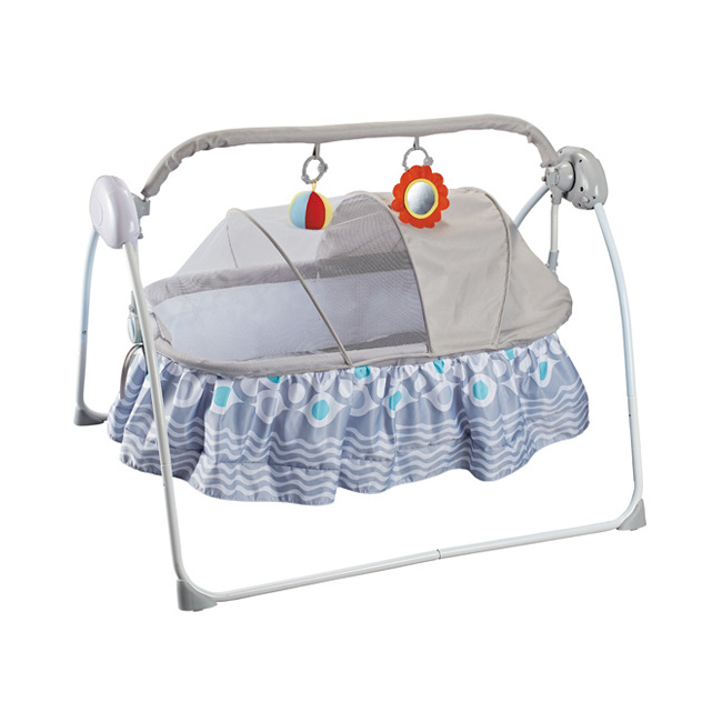 Intelligent automatic electric rocking bed remote control baby cradle swing HC478772