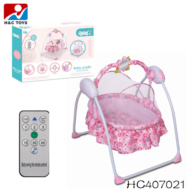 Intelligent automatic electric rocking bed remote control baby cradle swing HC478772