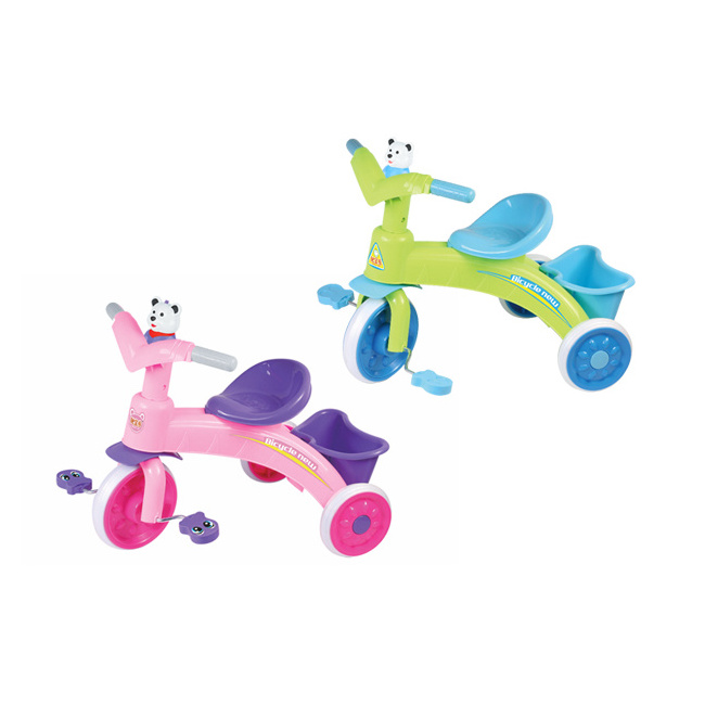 Cheap kids plastic ride on 3 wheel pedal baby tricycle bicycle