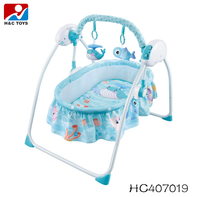 Intelligent automatic electric rocking bed remote control baby cradle swing HC478772