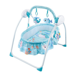 EN71 automatic electric baby cradle swing with remote control