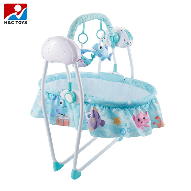 EN71 automatic electric baby cradle swing with remote control