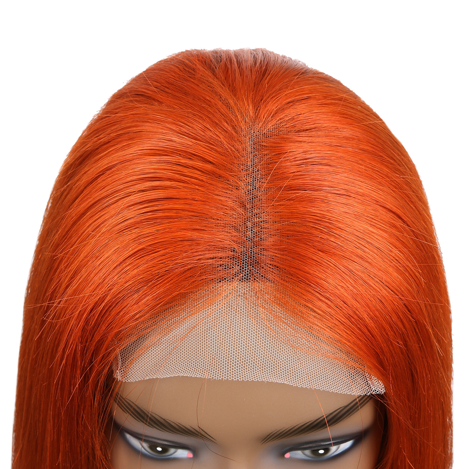 #350 color Brazilian Hair Human 13*4 Lace Frontal Wig Glue Less Without Glue orange Hair Wigs For Sale