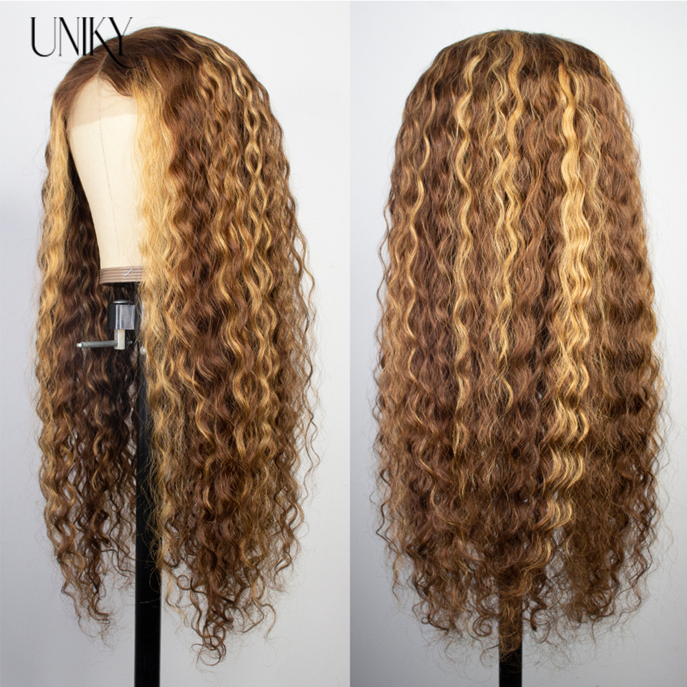 Mongolian Hair Kinky Curly Lace Closure Wig,Glueless Bouncy Fluffy Kinky Curly Human Hair Lace Front Wigs