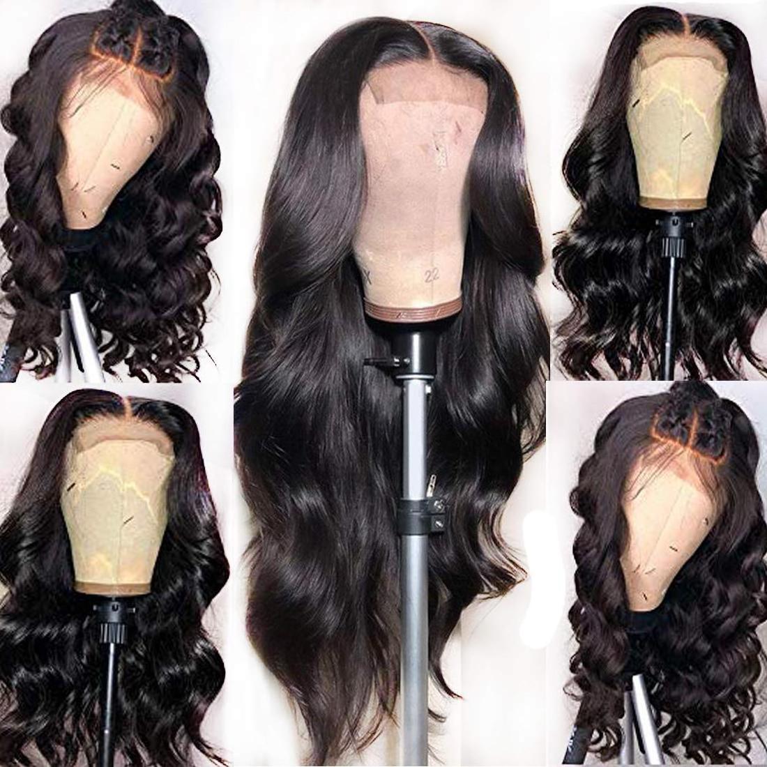 26 Inches Lace Frontal Human Virgin Hair Wigs Malaysian Body Wave Lace Front Wig 40