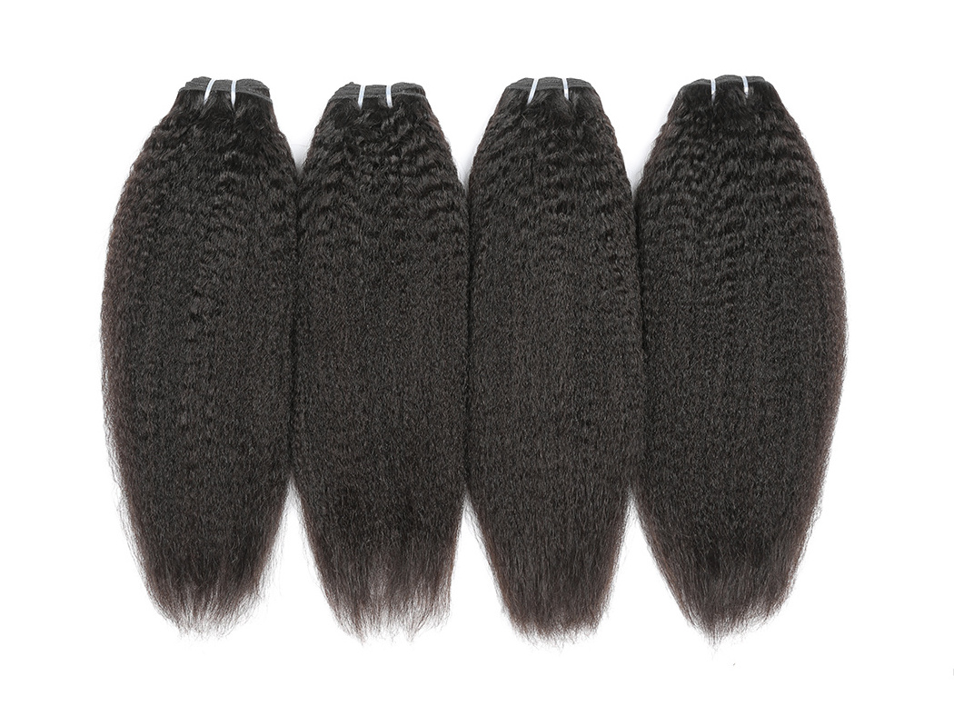 Uniky High quality grade 10a 100% virgin weaves bundles peruvian and brazilian natural yaky straight kinky human hair bundles