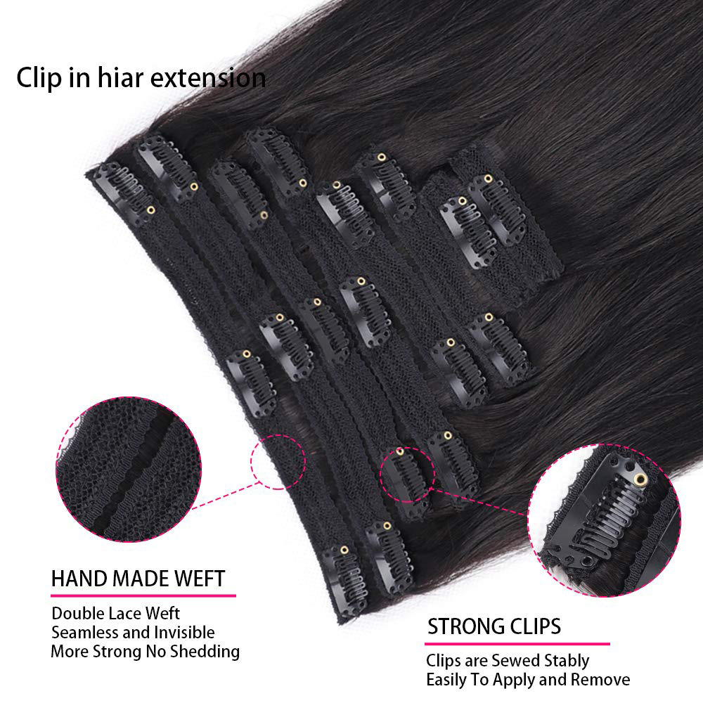 Uniky Clip in hair, cuticle agligned hair, high quality virgin remy hair wholesale Vietnamese human hair extension