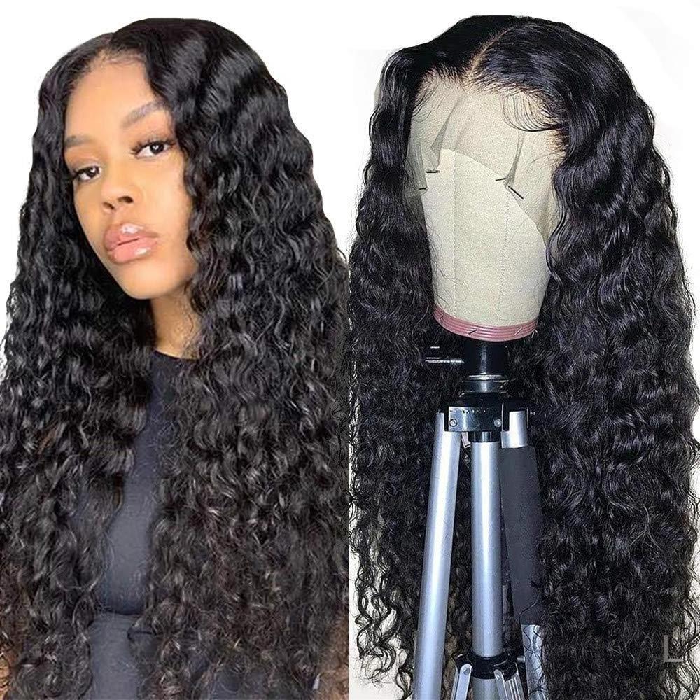 Uniky Top Quality Natural Color Water Wave Wigs brazilian 100%Human Hair 13X4 Lace Pre Plucked Wig Virgin Hair Vendors Dropship